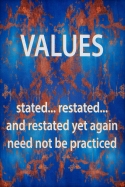 ...on values...